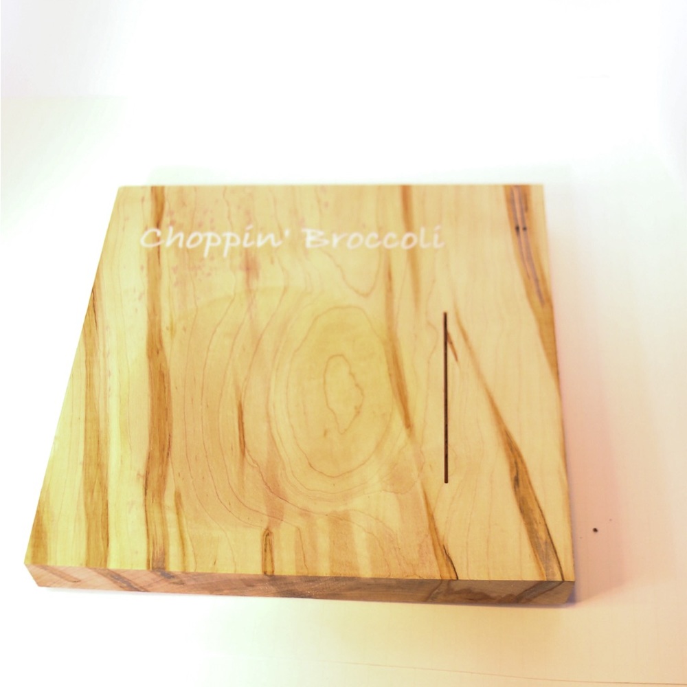 Handmade Maple Cutting Board – “Choppin’ Broccoli” – Solid Hardwood - Picture 2 of 5